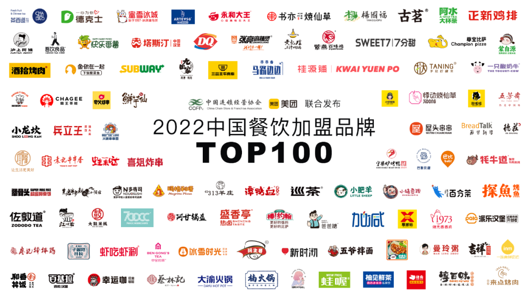 荔浦2022中国餐饮加盟品牌TOP100，看看有没有你的品牌